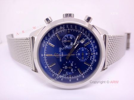 Breitling Transocean Replica Watch - Breitling Transocean Blue Dial Stainless Steel
